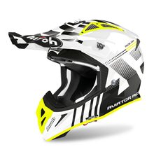 PŘILBA AVIATOR ACE NEMESI, AIROH - ITÁLIE (BÍLÁ/ČERNÁ/FLUO)