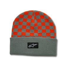 ČEPICE CHECKERED CUFF BEANIE, ALPINESTARS (MODRÁ/ORANŽOVÁ)