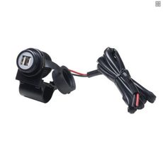 NABÍJEČKA INTERPHONE S 2XUSB VÝSTUPEM PRO MOTOCYKLY, PŘIPOJENÍ NA BATERII, 2A