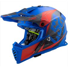 LS2 MOTOKROSOVÁ PŘILBA MX437 FAST EVO ALPHA MATT BLUE