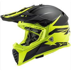LS2 MOTOKROSOVÁ PŘILBA MX437 FAST EVO ROAR MATT BLACK HI VIS YELLOW