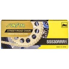 ŘETĚZ 530RRR1, SUNSTAR (X-KROUŽEK, BARVA ZLATÁ, 120 ČLÁNKŮ)