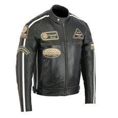 KOŽENÁ MOTO BUNDA BOS 2058 ANTIQUE BLACK