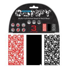 MULTIFUNKČNÍ ŠÁTKY - NÁKRČNÍKY COMFY, OXFORD (LEBKY, SADA 3 KS)