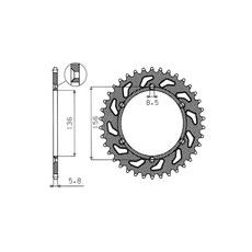 OCELOVÁ ROZETA PRO SEKUNDÁRNÍ ŘETĚZY TYPU 520, BRAKING (48 ZUBŮ)