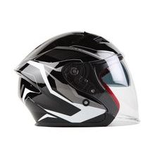 OTEVŘENÁ PŘILBA MAXX SKÚTROVÁ HELMA (ČERNO BÍLÁ)