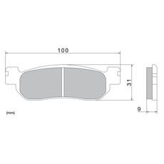 BRZDOVÉ DESTIČKY, NISSIN (SEMI-METALICKÁ SMĚS) 2 KS V BALENÍ
