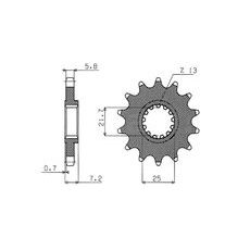 ŘETĚZOVÉ KOLEČKO PRO SEKUNDÁRNÍ ŘETĚZY TYPU 520, SUNSTAR (16 ZUBŮ)