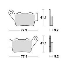 BRZDOVÉ DESTIČKY, BRAKING (SEMI-METALICKÁ SMĚS SM1) 2 KS V BALENÍ