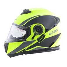 VÝKLOPNÁ PŘILBA W-TEC BANELMEDA - ŠEDO-ČERNO-FLUO ŽLUTÁ