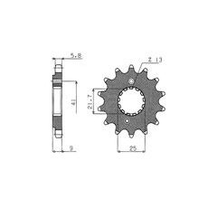 ŘETĚZOVÉ KOLEČKO PRO SEKUNDÁRNÍ ŘETĚZY TYPU 520, SUNSTAR (14 ZUBŮ)