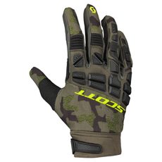 SCOTT PÁNSKÉ RUKAVICE GLOVE X-PLORE PRO GREEN CAMO/YELLOW