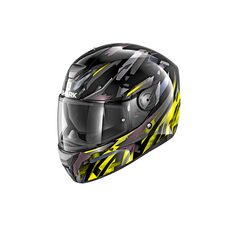 SHARK INTEGRÁLNÍ PŘILBA D-SKWAL KANHJI ČERNÁ/ŠEDÁ/ŽLUTÁ