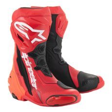 BOTY SUPERTECH R VENTED, ALPINESTARS (ČERVENÁ FLUO/ČERVENÁ) 2025