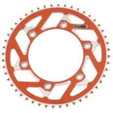 DURALOVÁ ROZETA MASTER PRO SEKUNDÁRNÍ ŘETĚZY TYPU 420, Q-TECH (ORANŽOVÝ ELOX, 46 ZUBŮ)