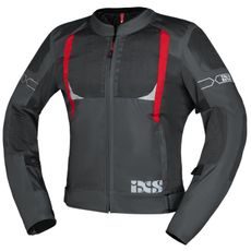 SPORTOVNÍ BUNDA IXS TRIGONIS-AIR X51063 TMAVĚ ŠEDO-ŠEDO-ČERVENÁ XL