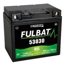 BATERIE 12V, 53030 GEL (F60-N30L-A) 30AH, 300A, BEZÚDRŽBOVÁ GEL TECHNOLOGIE 186X130X171 FULBAT (AKTIVOVANÁ VE VÝROBĚ)