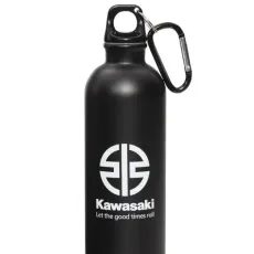 KAWASAKI KOVOVÁ LÁHEV S LOGEM ČERNÁ