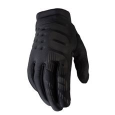 RUKAVICE BRISKER, 100% - USA DĚTSKÉ (ČERNÁ/ŠEDÁ)