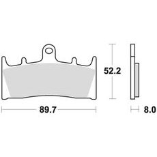 BRZDOVÉ DESTIČKY, BRAKING (SEMI METALICKÁ SMĚS CM66) 2 KS V BALENÍ