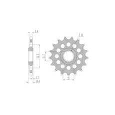 ŘETĚZOVÉ KOLEČKO PRO SEKUNDÁRNÍ ŘETĚZY TYPU 520, SUNSTAR (17 ZUBŮ)