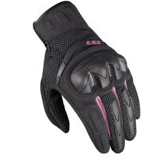 LS2 DÁMSKÉ TEXTILNÍ MOTO RUKAVICE KUBRA LADY GLOVES BLACK PURPLE