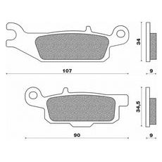 BRZDOVÉ DESTIČKY (SMĚS OFF ROAD ATV SINTERED) NEWFREN (2 KS V BALENÍ)