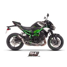 SC-PROJECT KAWASAKI Z900 2025- KARBONOVÝ VÝFUK CR-T S MŘÍŽKOU STONEGUARD HOMOLOGOVANÝ