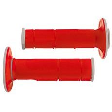 GRIPY RACING (DVOUVRSTVÉ, MĚKKÉ), RTECH (ČERVENO-ŠEDÉ, PÁR, DÉLKA 116 MM)