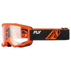 BRÝLE FOCUS, FLY RACING - USA DĚTSKÉ (ČERNÉ/ORANŽOVÉ - ČIRÉ PLEXI)
