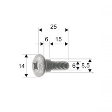 BODYWORK SCREW RMS 121856101