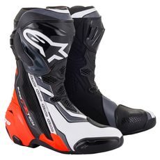 BOTY SUPERTECH R, ALPINESTARS (ČERNÁ/ČERVENÁ FLUO/BÍLÁ/ŠEDÁ)
