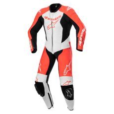 JEDNODÍLNÁ KOMBINÉZA GP PLUS 2, ALPINESTARS, DĚTSKÁ (ČERVENÁ FLUO/BÍLÁ/ČERNÁ) 2024