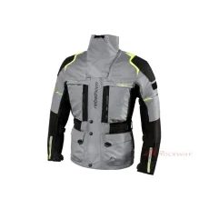 REBELHORN PÁNSKÁ TEXTILNÍ MOTO BUNDA CUBBY III ŠEDÁ ČERNÁ FLUO