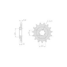 ŘETĚZOVÉ KOLEČKO PRO SEKUNDÁRNÍ ŘETĚZY TYPU 520, SUNSTAR (13 ZUBŮ)
