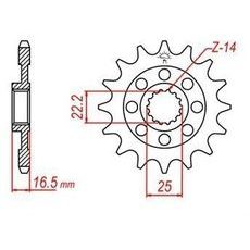 ŘETĚZOVÉ KOLEČKO PRO SEKUNDÁRNÍ ŘETĚZY TYPU 525, JT - ANGLIE (15 ZUBŮ)