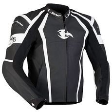MBW PÁNSKÁ KOŽENÁ MOTO BUNDA THORN ČERNÁ BÍLÁ