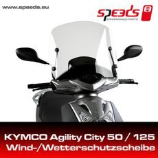 SPEEDS PLEXI ŠTÍT KYMCO AGILITY CITY+ 125/125I CBS S DRŽÁKEM