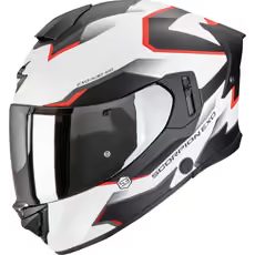 SCORPION INTEGRÁLNÍ MOTO PŘILBA EXO-530 AIR CLIP MATNÁ BÍLO/ČERNO/ČERVENÁ