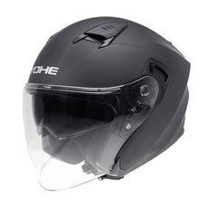 YOHE OTEVŘENÁ MOTO PŘILBA 885 ČERNÁ MATNÁ