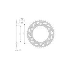 OCELOVÁ ROZETA PRO SEKUNDÁRNÍ ŘETĚZY TYPU 520, SUNSTAR (49 ZUBŮ)