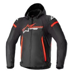 BUNDA ZACA WATERPROOF, ALPINESTARS (ČERNÁ/ČERVENÁ/BÍLÁ) 2024