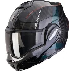SCORPION PŘEKLOPNÁ PŘILBA EXO-TECH EVO CARBON CAD ČERNO/ZELENÁ