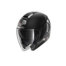 PŘILBA OTEVŘENÁ SHARK CITYCRUISER GENOM BARVA ČERNÁ/MATNÁ/ŠEDÁ