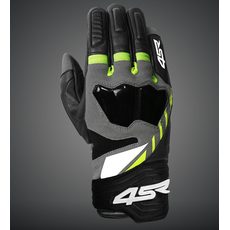 4SR PÁNSKÉ KOŽENO TEXTILNÍ MOTO RUKAVICE STUNT YELLOW 