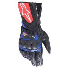 RUKAVICE SP-8 3 MONSTER FQ20 KOLEKCE, ALPINESTARS (ČERNÁ/ČERVENÁ/MODRÁ/BÍLÁ) 2024