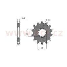 ŘETĚZOVÉ KOLEČKO PRO SEKUNDÁRNÍ ŘETĚZY TYPU 520, SUNSTAR (15 ZUBŮ)