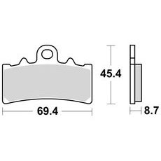 BRZDOVÉ DESTIČKY, BRAKING (SINTEROVÁ SMĚS CM55) 2 KS V BALENÍ