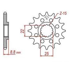 ŘETĚZOVÉ KOLEČKO PRO SEKUNDÁRNÍ ŘETĚZY TYPU 520, JT - ANGLIE (14 ZUBŮ)