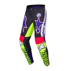 KALHOTY SUPERTECH LIMITOVANÁ EDICE DIRT STUDIOS, ALPINESTARS (BÍLÁ/FIALOVÁ/RŮŽOVÁ/ŽLUTÁ FLUO) 2025